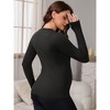 INSPIRE CHIC Women's Maternity Long Sleeve T-shirts Crew Neck Yoga Blouse Pregnancy Tee Clothes - 4 of 4