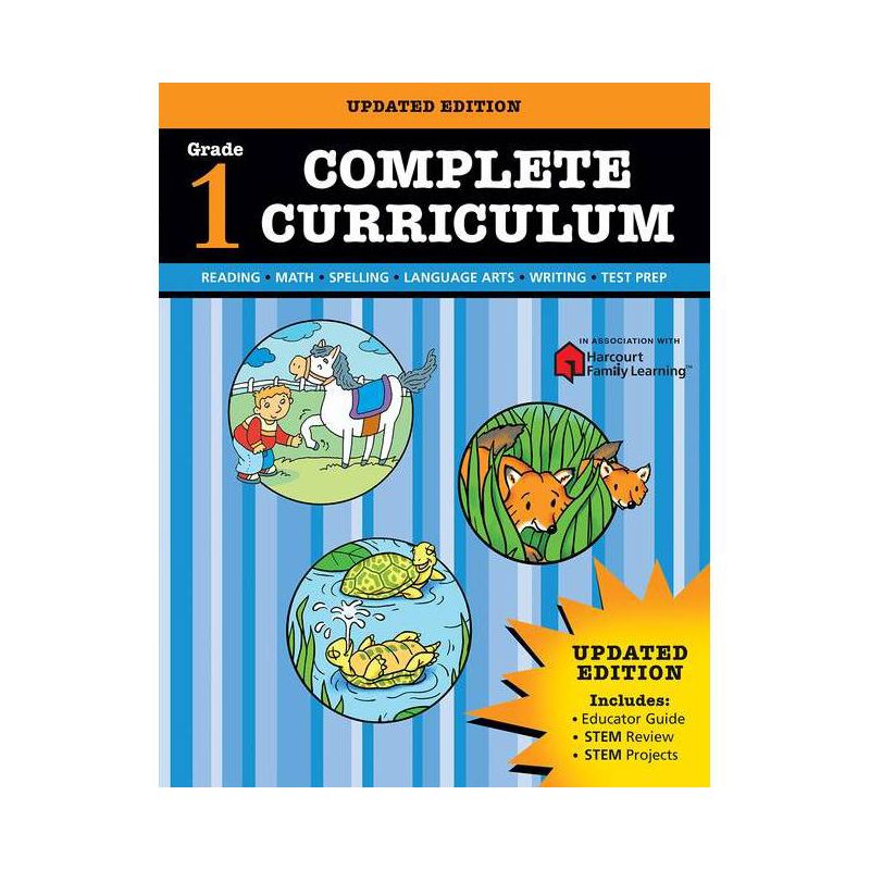 Complete Curriculum: Grade 1 - (Flash Kids Harcourt Family Learning) by  Flash Kids (Paperback), 1 of 2