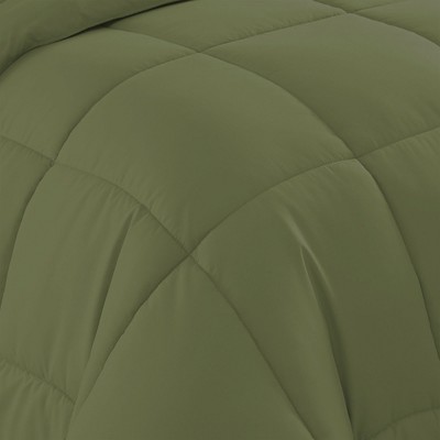 Sage Green Queen Microfiber Down Alternative Bed in a Bag Set