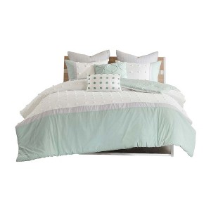 Gracie Mills Olga 7-Piece Cotton Jacquard Comforter Set - 1 of 4
