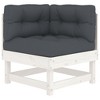 vidaXL Patio Furniture Set with Cushions Outdoor Lounge Set 6 Piece Solid Wood - White Pine - 4 of 4