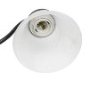 3 Light Curved Metal and Alabaster White Glass Shade Vanity Wall Light Fixture - Lalia Home - 4 of 4
