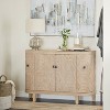 Traditional Carved Wood Curved Cabinet Brown - Olivia & May: No Assembly, 4-Door, Indoor Use - 2 of 4