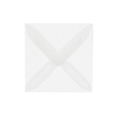 JAM Paper 3.125 x 3.125 Square Translucent Vellum Invitation Envelopes Clear 2851291