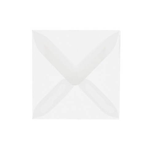 JAM Paper 3.125 x 3.125 Square Translucent Vellum Invitation Envelopes Clear 2851291 - image 1 of 4