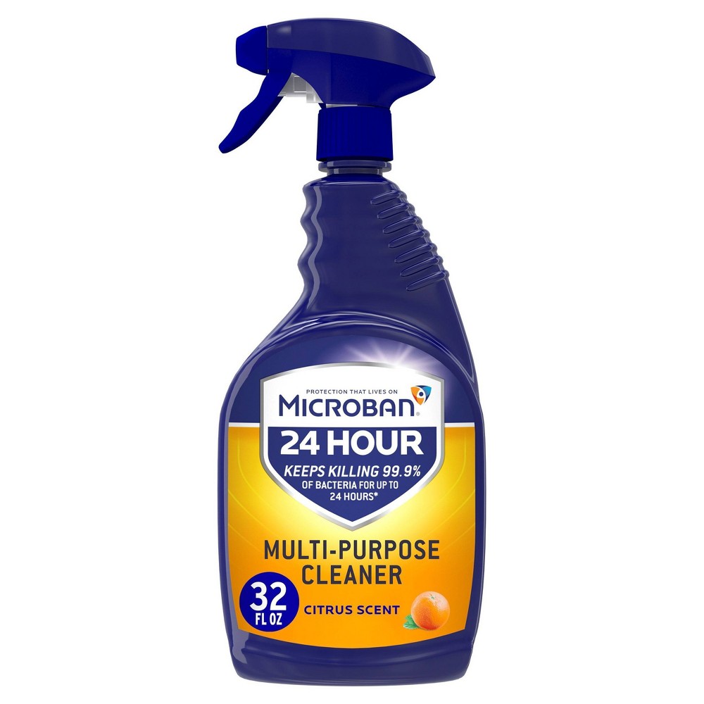 Microban 24 Hour Multi-Purpose Cleaner and Disinfectant Spray  Citrus Scent  32 fl oz
