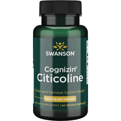 Swanson Dietary Supplements Cognizin Citicoline 500 mg Veggie Capsule 60ct.