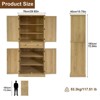 72" Kitchen Pantry Cabinet, Wood Color Kitchen Storage Cabinets with Adjustable Shelves and Doors, Versatile Storage - 3 of 4