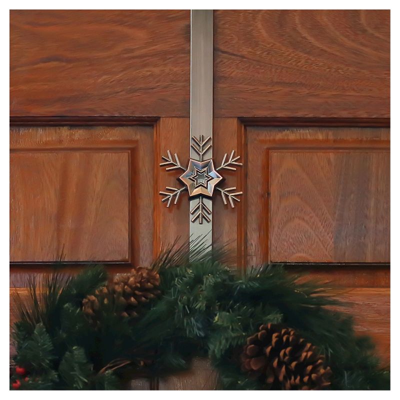 Haute Decor Christmas Adjustable Wreath Hanger with Snowflake Icon Bronze, 4 of 6