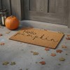 HomeRoots 17" X 29" Brown And Natural Fall Hello Pumpkin Outdoor Coir Door Mat - 2 of 4