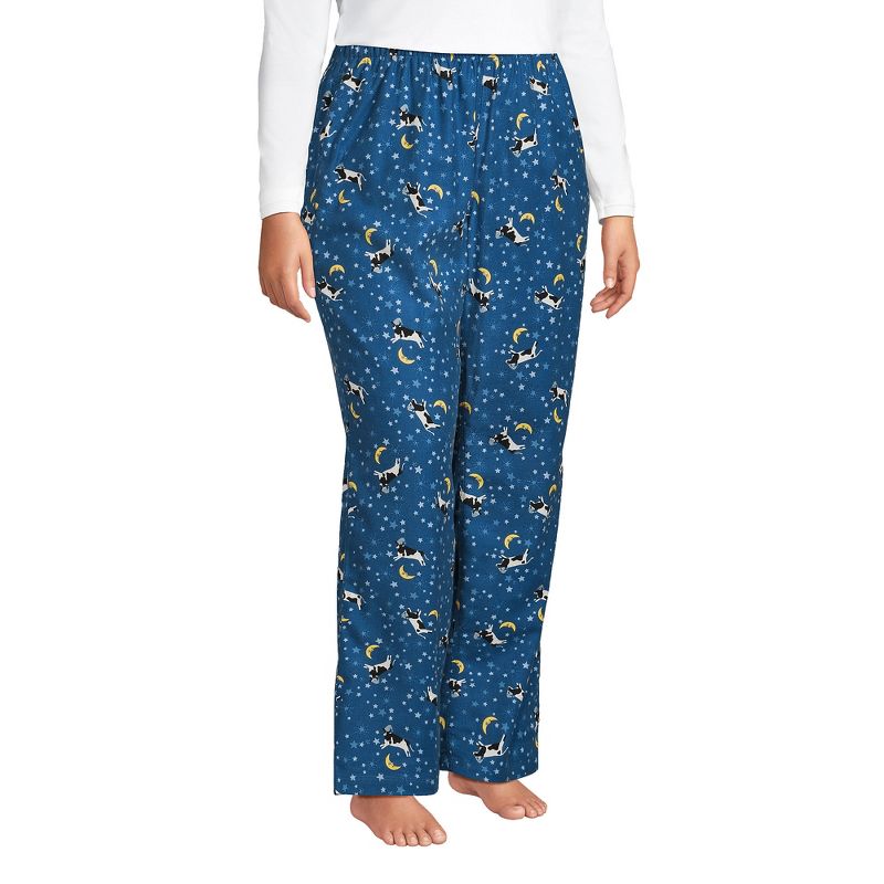 Lands' End Women's Print Flannel Pajama Pants, 5 of 6