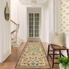 Modern Floral Printed Area Rugs Machine Washable Soft Non Slip Farmhouse Carpet Stain Resistant Low Pile Rug for Kitchen Living Room Laundry Bedroom - 3 of 4