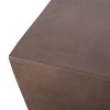 Okak Minimalist LightWeight Concrete Outdoor Side Table Indoor End Tables, Decorative Garden Accent Table Stools for Yard Balcony Patio, Brown - 4 of 4