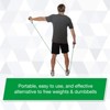 THERABAND Resistance Tubing, Soft Grip Handles, 48 IN, Green, Heavy Thickness, 4.6 LBS, Level 4 - 4 of 4