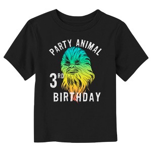 Toddler's Star Wars Chewbacca Party Animal 3rd Birthday T-Shirt - 1 of 3