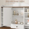 Makeup Vanity Desk with Mirror and Light,Vanity Table with Chair,10 Drawers and 8 Storage Shelves,LED Light Makeup Desk with Power Outlet for Bedroom - 3 of 4