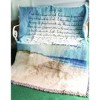 Manual Woodworks and Weavers Christian Throw Blanket Footprints in the Sand Poem Woven Tapestry for Sympathy & Comfort - 3 of 3
