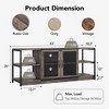 Farmhouse TV Stand for 65/75 inches TVs, Entertainment Center with Storage Cabinet and Mesh Doors, Industrial TV Media Console Cabinet Table - 2 of 4