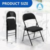 SUGIFT 4-Pack Folding Chairs with Padded Seats, Heavy Duty Metal Frame, Portable Space-Saving Design for Home, Office, Events, and Dining Room - 2 of 4
