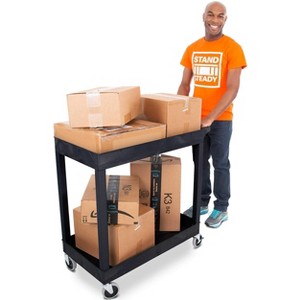 Stand Steady Tubstr Tub Shelf Utility Carts - 2 Shelf - Black - 1 of 4
