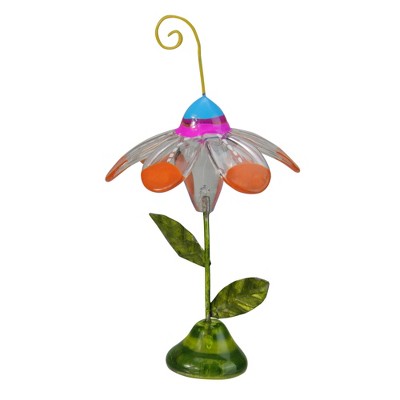 Roman Orange Petal Glass Flower Party Favor Figurines - 4.5" - Set of 6