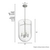 Hunter Fans 14" Sacha Ceiling Light Brushed Nickel 4-Bulb Pendant Modern Glamorous Design - 2 of 4