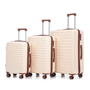 3 Piece Set Of Luggage,ABS Spinner Wheel Luggage With TSA Combination Lock,20/24/28 Inch Luggage Set,Suitcases Set-Cuddlewood - 1 of 4