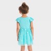 Toddler Girls' Daisy Tank Tulle Dress - Cat & Jack™ Turquoise Blue - 2 of 3