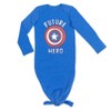 Marvel Avengers Captain America Baby Cosplay Sleeper Gown and Hat Newborn to Infant  - 2 of 4