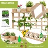 Tangkula Raised Garden Bed with Trellis 41.5x16x54 Inch Mobile Elevated Planter Box with Wheels Bed Liner Top/Bottom Storage Shelves - 4 of 4