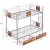 Twin XL over Twin XL Metal Bunk Bed with 2 Storage Drawers, Ladder and Safety Guardrails, Black/Silver-ModernLuxe - 3 of 4