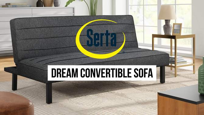 Serta Maple Convertible Sofa Charcoal, 2 of 14, play video