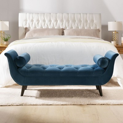 CAVINAS Bench End of Bed Bench Tufted Flared Arm Bench for Bedroom and Entryway