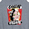 Women's - Disney Villains - Cruella Chillin Like A Villain Graphic Racerback Tank - 2 of 4