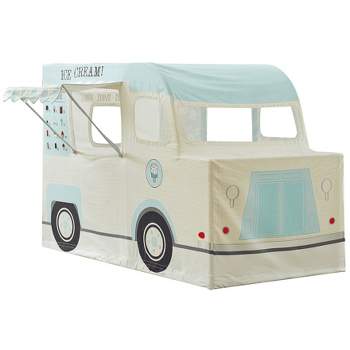 Wonder&Wise Indoor 59 x 32 x 40 Inch Childrens Kids Cotton Fabric Ice Cream Truck Pretend Play House Tent for Toddlers Ages 3 Years Old and Older