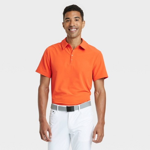 Men's Stretch Woven Polo Shirt - All In Motion™ Red M : Target