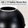 WhizMax 65 L / 17 Gal Open Top Trash Can Commercial Grade Heavy Duty Brushed Stainless Steel for Outdoor | Kitchen Waste Bins Home House Family - 4 of 4