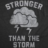 Womens Funny T Shirts Stronger Than The Storm Sarcastic Thunderstorm Weather Graphic Tee For Ladies - Crazy Dog Women's T Shirt - 2 of 4