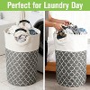 Garnen 70L Laundry Basket Collapsible Bag, Foldable Laundry Hamper Baskets, Dirty Clothes Hamper Organizer Bin with Handle For Kids Baby Dorm Room - 2 of 4