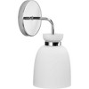 Progress Lighting Lexie 1-Light Vanity Light, Steel, Polished Chrome, Opal Glass Shade, Damp Rated - 3 of 3