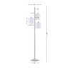 MaseiKar 66.1" 3-Light Tree Floor Lamp with Linen Shades, Adjustable Heads and Foot Switch, Metal Base, Modern Farmhouse Style – Nickel - 4 of 4