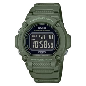 Casio Men's Classic Green Digital Watch with Black Dial - W-219HC-3BVCF - 1 of 2