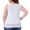 Agnes Orinda Women's Plus Size Swing Lace Flowy Sleeveless Casual Tank Tops - 4 of 4