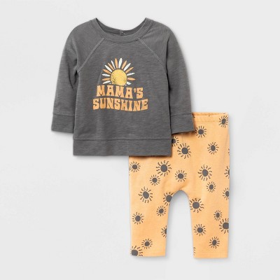 Grayson Mini Baby Boys' 2pc 'Mama's Sunshine' Top & Bottom Set - Newborn