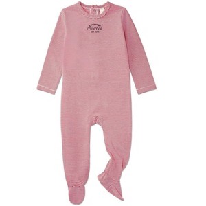 MiniMoi Baby and Toddler "Generation MiniMoi" Stretchy Mini-Striped Cotton-Rich Footie - 1 of 4