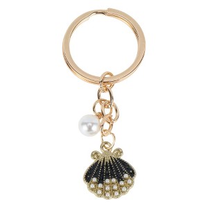 Unique Bargains Faux Pearl Seashell Keychain Bag Charm 1 Pc : Target
