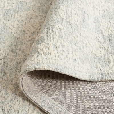 Ivory and Light Grey Hand-Tufted Wool 3' x 5' Area Rug