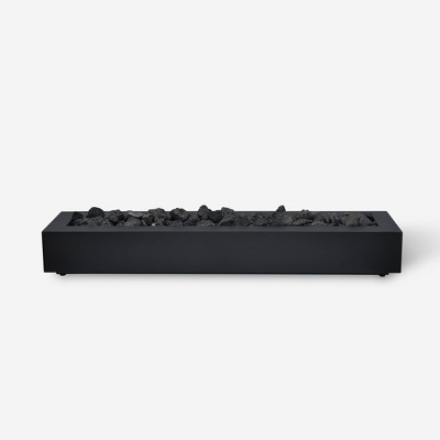 28" Black Powder-Coated Steel Gas Fire Pit