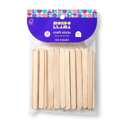  Colored Jumbo Craft Sticks, Wood Craft Sticks 6 Inch