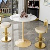 Artloge 100cm High Round Bar Height Bistro Pub Table Sintered Stone-top Breakfast Table - 3 of 4